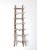 Vintage handmade birch blanket ladder with seven rungs, natural birch bark, and rustic bark tie wraps at the joints. A...