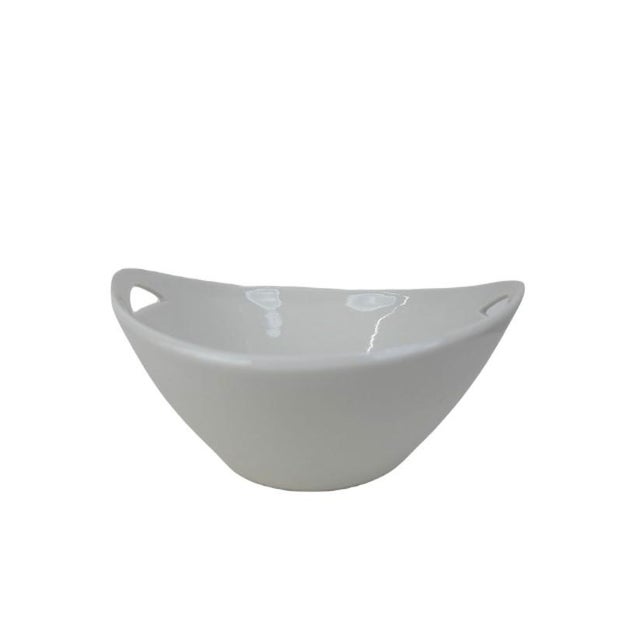 White Mid-Century Porcelain Serving Bowl by János Török for Zsolnay, 1960s For Sale - Image 8 of 8