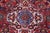 Shabby Chic Persian Tabriz Blue/Red Wool Rug - 9'6'' X 13'7'' For Sale - Image 4 of 10