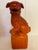 Chinoiserie Vintage Mid-Century Terracotta 12.5-Inch Orange Foo Dogs - A Pair For Sale - Image 3 of 5