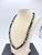 Mid-Century Modern Luxury Jet‑Black Ab Czech Glass Necklace W 14k Ball Clasp • Mid‑Century European For Sale - Image 3 of 13