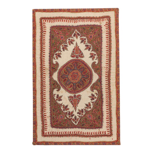 Royal Boteh Vintage Mounted Paisley Textile For Sale