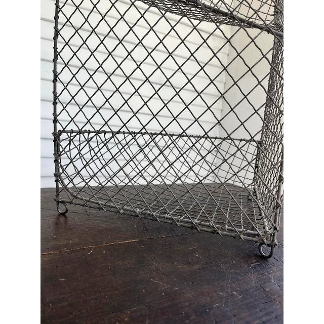 Gray Antique Edwardian Wire Three-Tier Stand – English Metal Kitchen Display For Sale - Image 8 of 12