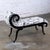 Hollywood Regency 1930-1940’s Hollywood Regency Chaise Style Bench by Irving Chase Manufacturing Scrolled Arm & Black Painted Frame For Sale - Image 3 of 18