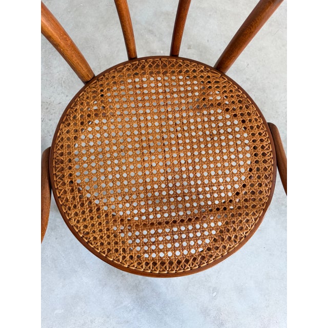 Thonet Steamed Bentwood + Cane Desk Chair Armchair Heart Motif For Sale - Image 12 of 12