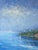 Impressionist Large Mid-Century Style Mediterranean Coastal Village Framed Oil Painting - Signed "Linda" For Sale - Image 3 of 9