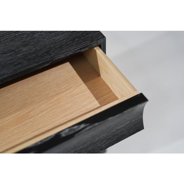 Stacked Bedside Table in Black Ceruse For Sale - Image 13 of 18