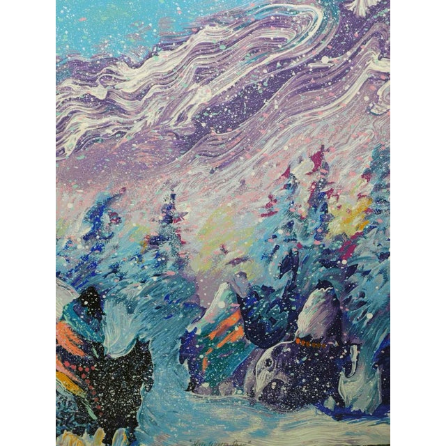 Impressionist Earl Biss "Late Winter Pass" Serigraph on Paper Hand Signed Make an Offer For Sale - Image 3 of 7