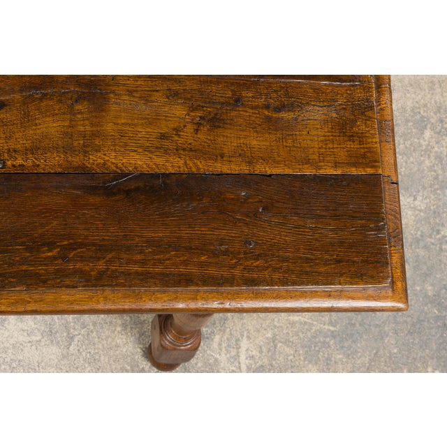 Wood Early 19th Century French Provincial Oak Farmhouse Table For Sale - Image 7 of 18