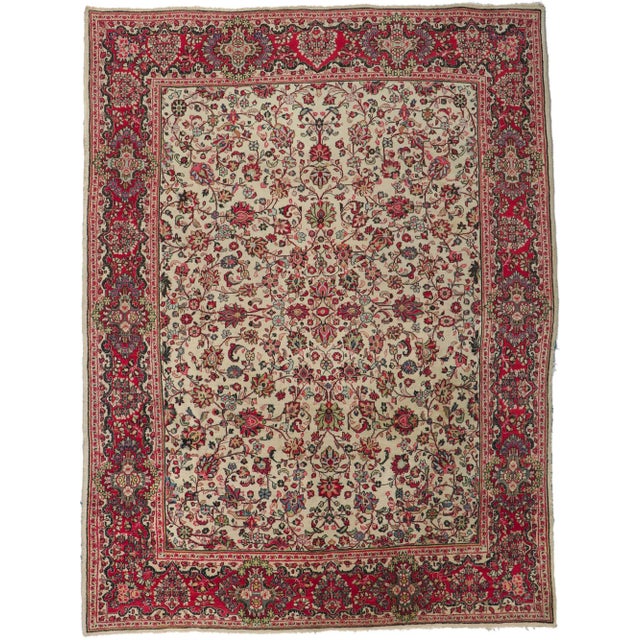 Mid 20th Century Vintage Persian Sarouk Rug, 09'04 X 12'03 For Sale - Image 9 of 9