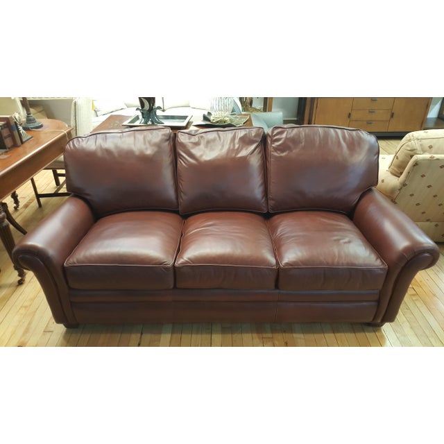 Hancock and Moore Leather City Sofa Chairish