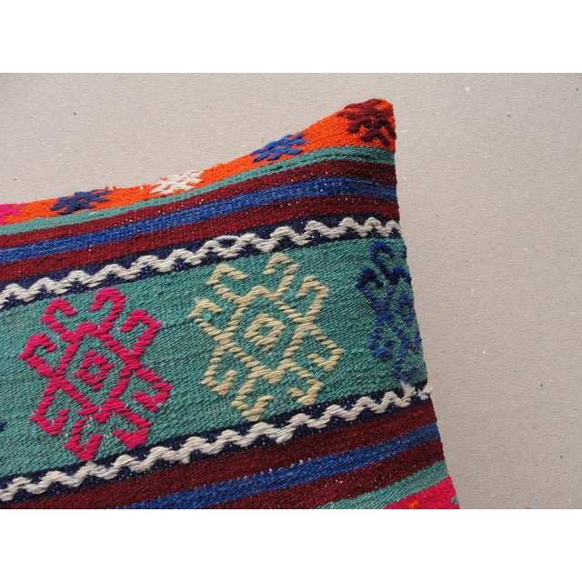 Handmade Kilim Rug Pillow Cover 16" For Sale - Image 12 of 14