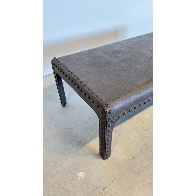 Iron Rivet Coffee Table For Sale - Image 4 of 7