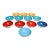 Set of Twelve Small Danish Modern Enamel and Brushed Aluminum Snack Bowls For Sale