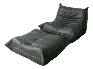 Set of Togo Lounge Chair and Pouf by Michel Ducaroy for Ligne Roset