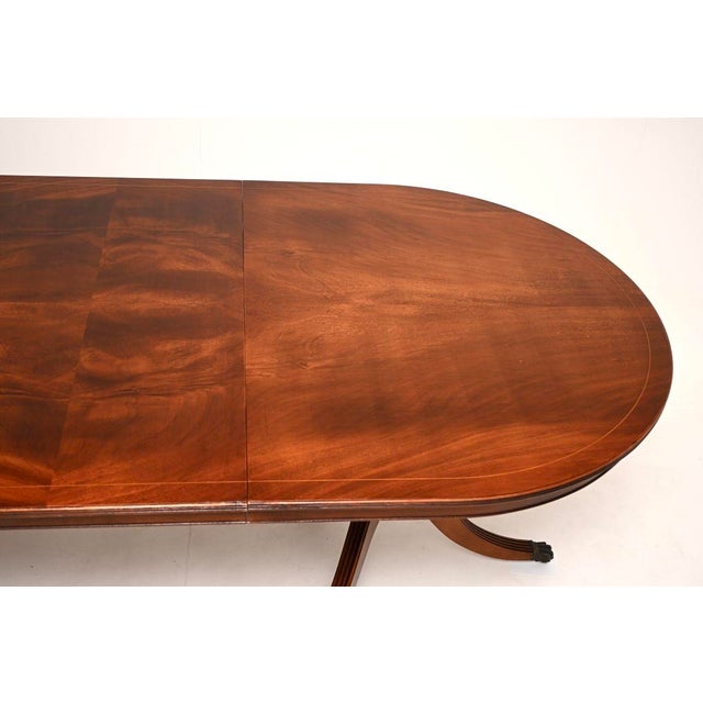 Brown Antique Regency Extending Dining Table, 1950 For Sale - Image 8 of 11
