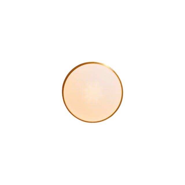 Not Yet Made - Made To Order Globe Flush Mount Brushed Brass, 5 Inch Glass Globe, by Research.Lighting, Modern, Minimal For Sale - Image 5 of 8
