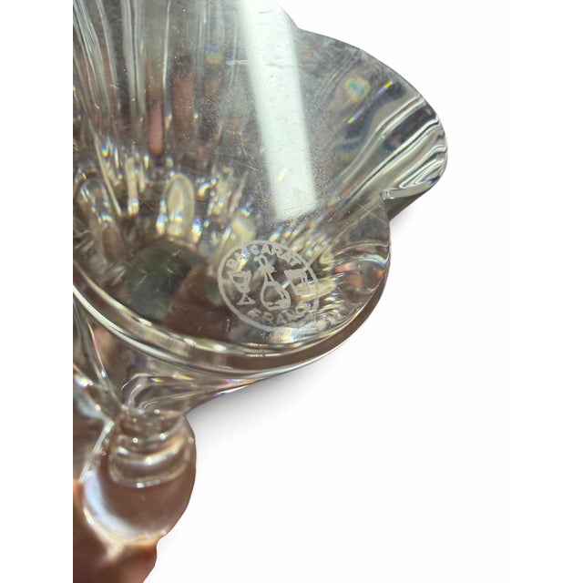 Late 20th Century Vintage Baccarat France "Diomede" Clover Crystal Candlesticks - A Pair For Sale - Image 5 of 5