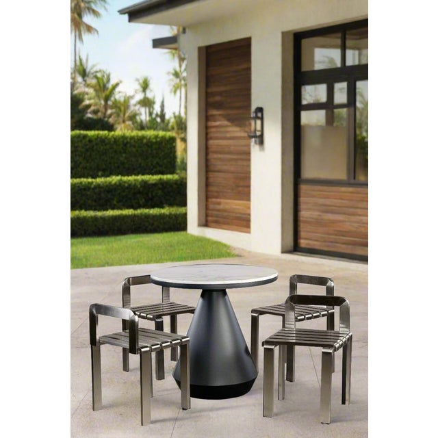 2020s Tara Silver Metal Chair For Sale - Image 5 of 5