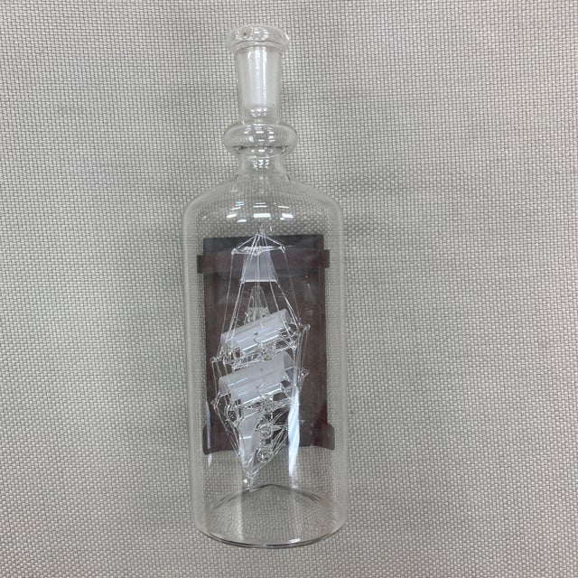 English Vintage Lichfield Glass-Blown Ship in a Bottle For Sale - Image 3 of 4