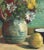 Textile 'Yellow and White Daisies' by Mogens Vantore, Paris, Impressionist Still Life, Circa 1925 For Sale - Image 7 of 11