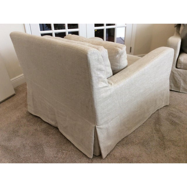 Restoration Hardware Belgian Slope Arm Slipcover Chair Chairish