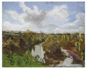 Jackson, Richmond Terrace Plein Air Study, 2010, Oil on Board