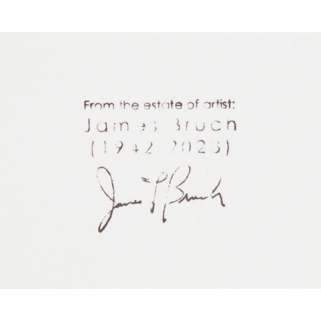 Paper 1960s Abstract Ink Portrait Drawing by James L. Bruch For Sale - Image 7 of 8