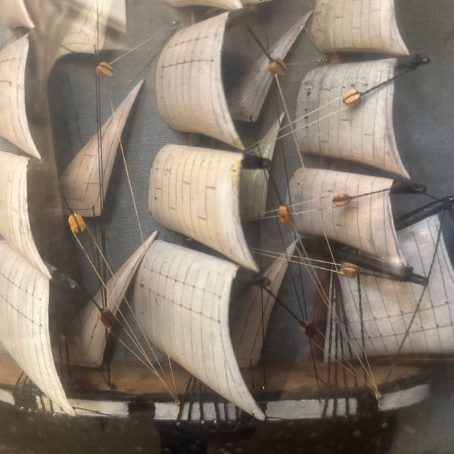 French Ship Diorama For Sale - Image 4 of 4