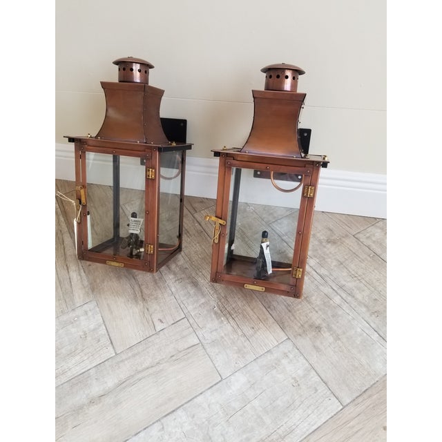 Bevolo Copper Wall Lanterns a Pair Chairish