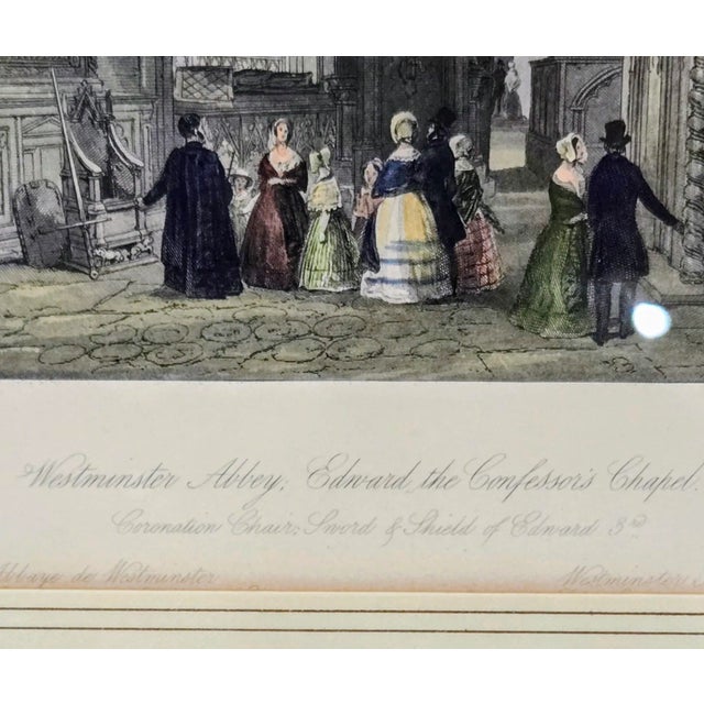 Victorian Westminster Abbey, Edward the Confessor’s Chapel – Color Steel Engraving Reproduction (1841), Ackermann Print For Sale - Image 3 of 7