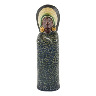 Ceramic Female Figure from Höganäs, Sweden, 1960s For Sale
