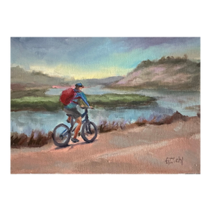 Original Fine Art Painting - Back Bay Rider