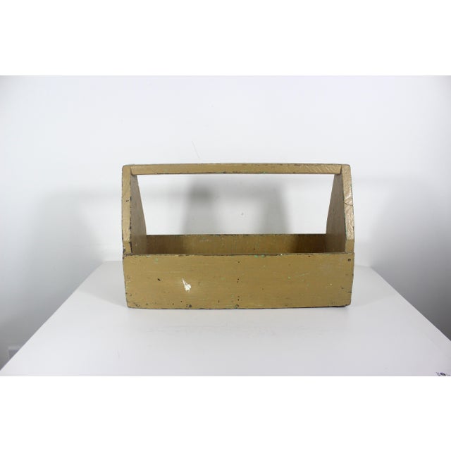 Vintage Painted Wood Trug Tool Box For Sale - Image 12 of 12