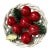 Vintage Bassano Italy Ceramic Cherry Basket, Hand-Painted Italian Fruit, Signed For Sale