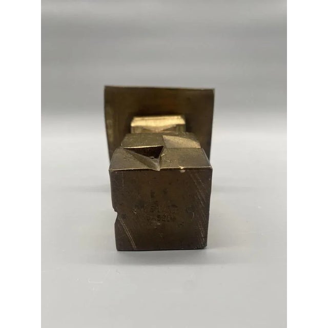 Brutalism Candle Stand in Bronze from Weiland Basel, 1960s For Sale - Image 5 of 9