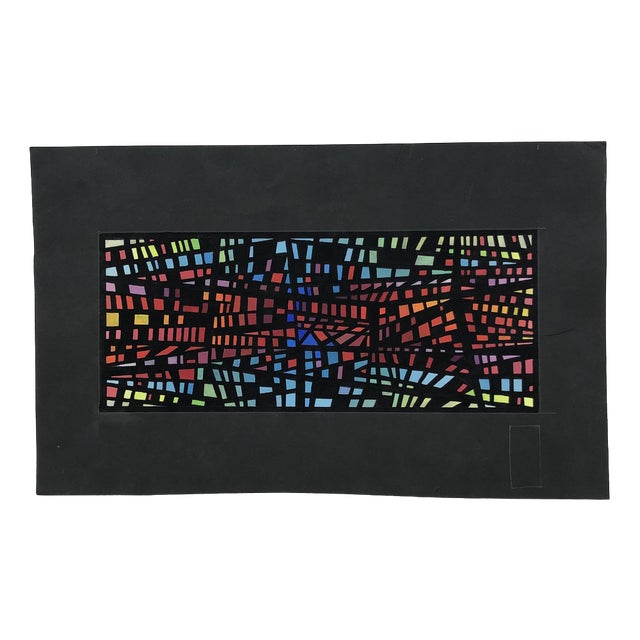 Xavier Albert Fiala, Mosaïque, 1946, Gouache on Paper For Sale