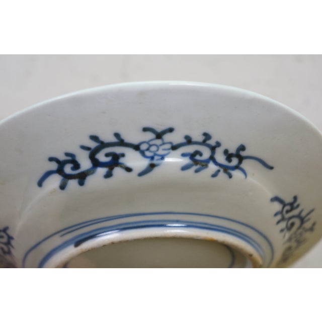Antique Japanese Famille Verte Porcelain Imperial Phoenix Oval Serving Platter 10" For Sale - Image 9 of 10
