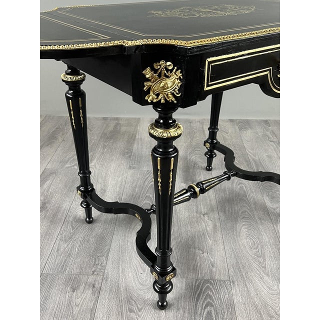 19th Century Napoleon III Drop-Leaf Coffee Table For Sale - Image 3 of 13
