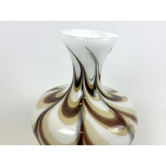 Vintage Murano Opaline Florence Vase attributed to Carlo Moretti, 1970s For Sale - Image 6 of 13