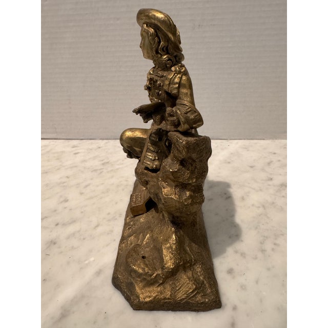 Late 19th Century Antique Bronze Sculpture of an Artist For Sale - Image 5 of 9