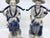 Blue and White Asian Man and Woman Fishing Statues- A Set For Sale - Image 9 of 12