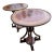 Pair of Burlwood Greek Key Side Tables With Custom Glass Tops For Sale
