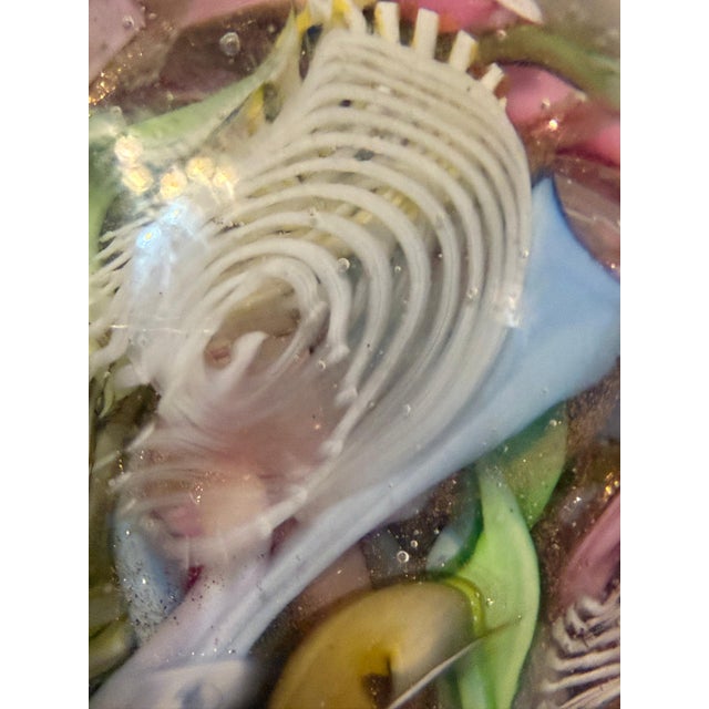 Blue Murano Glass Tutti Frutti Paperweight from Avem, Italy, 1960s For Sale - Image 8 of 11