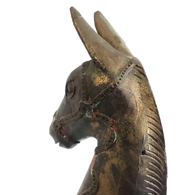 Gold Museum Tibetan Wood Horses - a Pair For Sale - Image 8 of 13