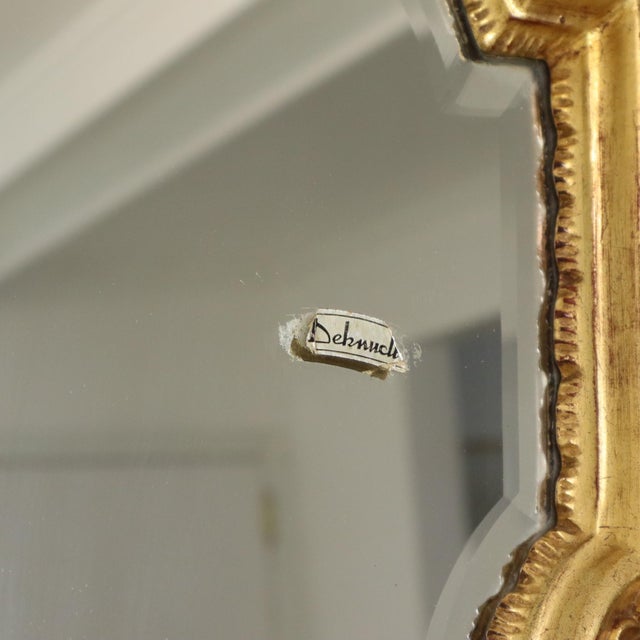 Louis XVI Classic Gold Crested Mirror from Deknudt, 1950s For Sale - Image 6 of 18