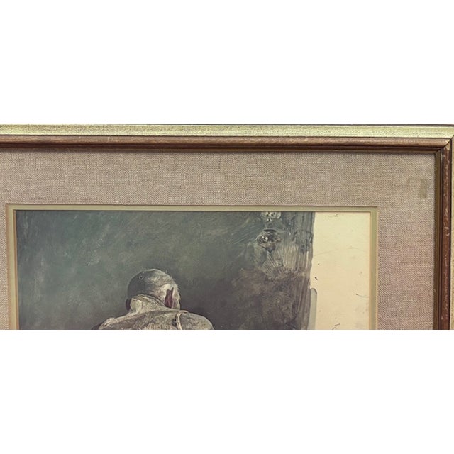 Mid Century Print of Andrew Wyeth's Painting " Spring Sun" - ColorDry Brush Lithograph 1961 For Sale In New York - Image 6 of 8