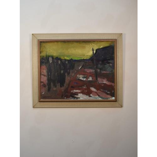 Ingvar Walterström, Landscape with Figures, 20th Century, Oil Painting, Framed For Sale - Image 10 of 10
