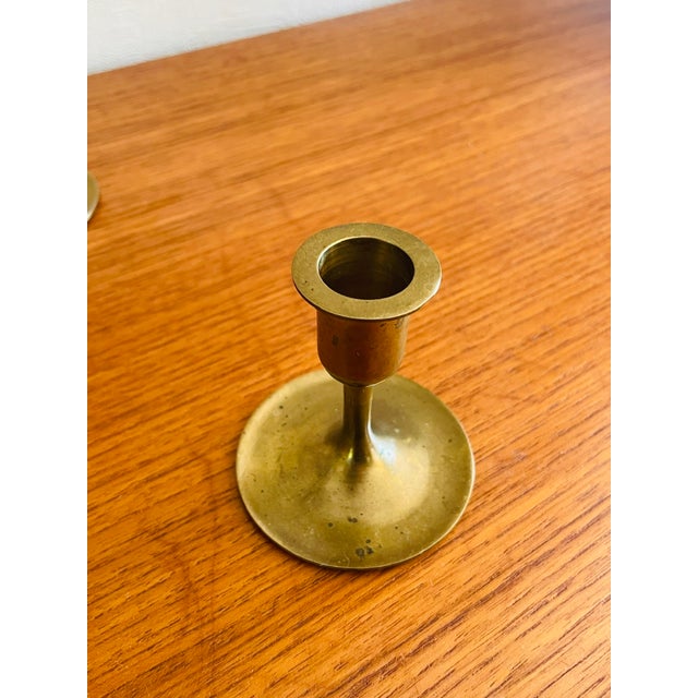 Mid-Century Brass Candlesticks, Set of 6 For Sale - Image 12 of 18