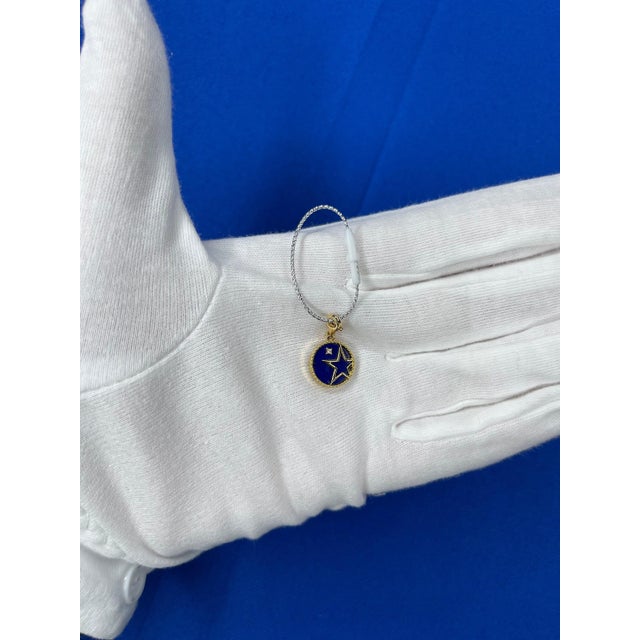 Diamond Shooting Star Celestial Sky Zodiac Heaven Space Galaxy Universe Medallion For Sale - Image 4 of 10